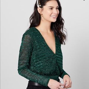Wanderlux green tinsel bodysuit